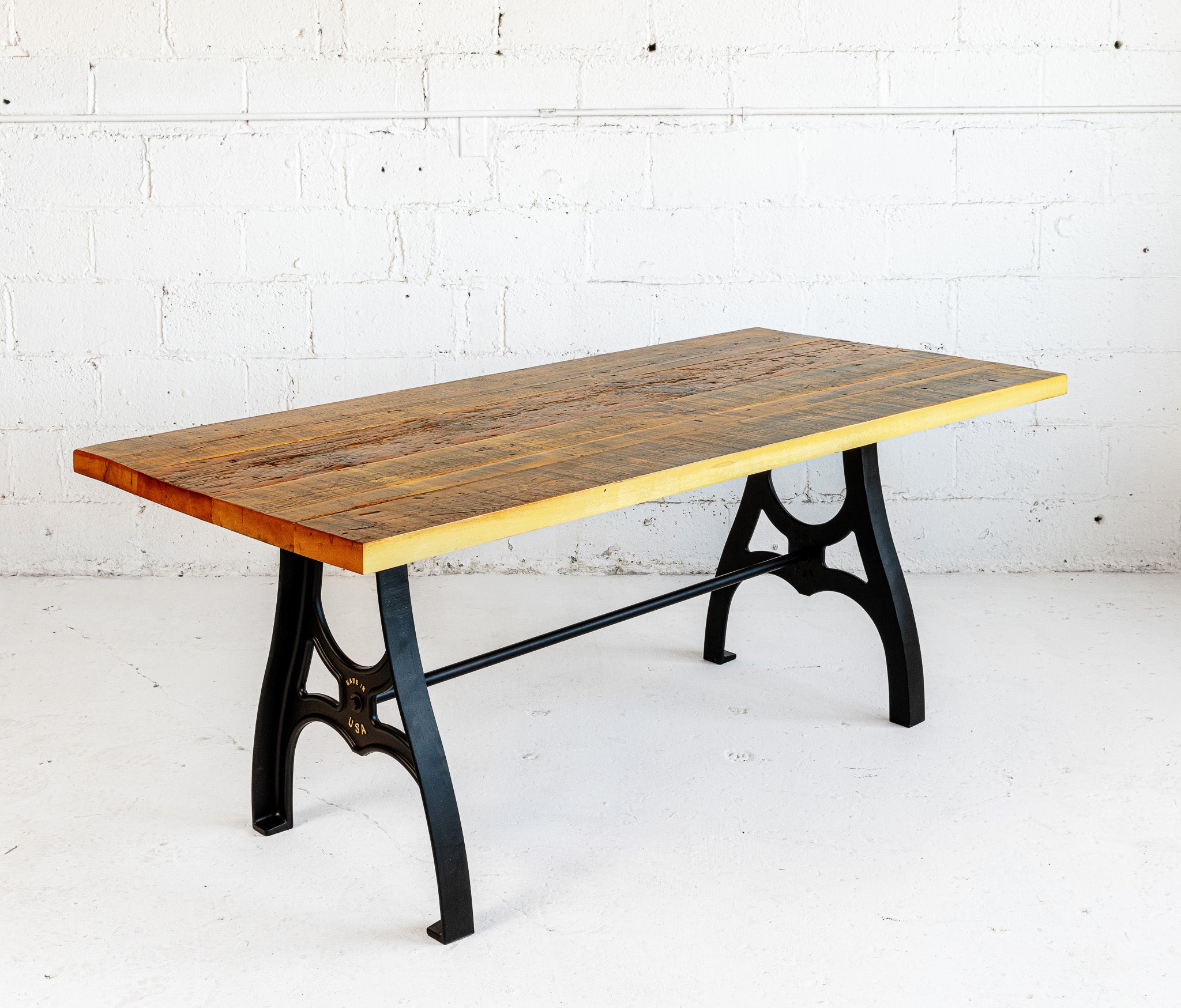 Ella Dining Table Full View reclaimed wood