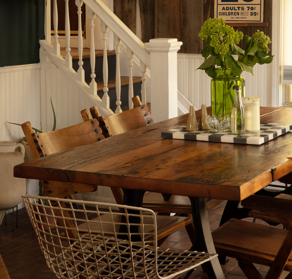 Ella Dining Table at home reclaimed wood