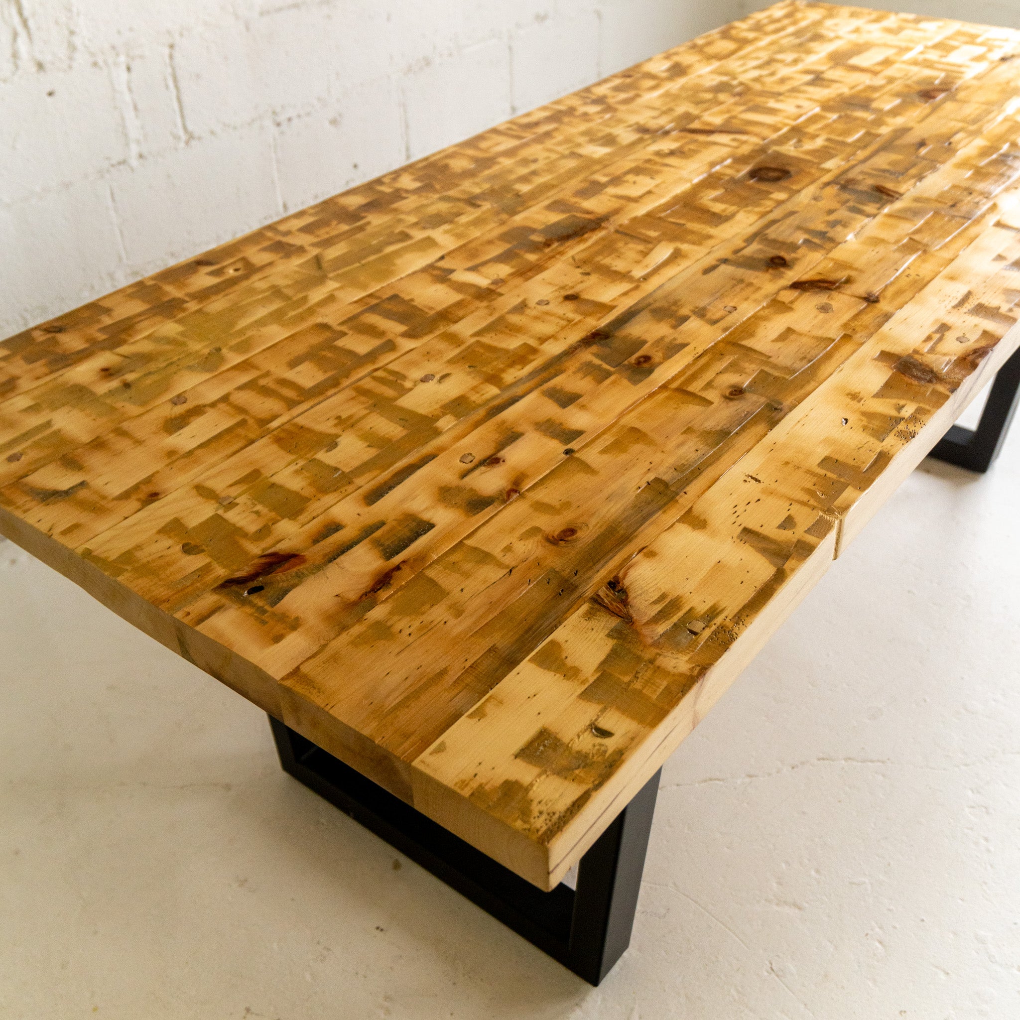 Hand Hewn Beam Dining Table