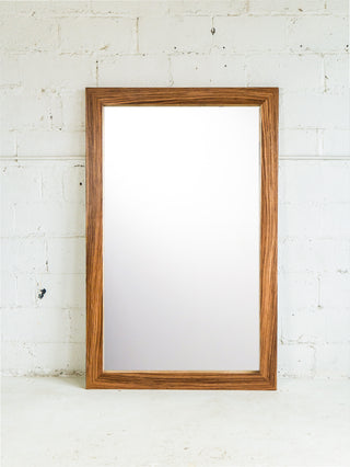 Floor Length Zebra Wood Mirror