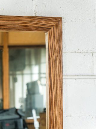 Floor Length Zebra Wood Mirror