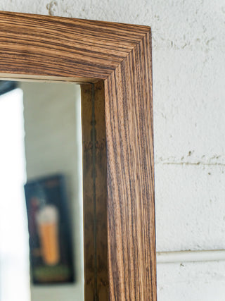 Floor Length Zebra Wood Mirror