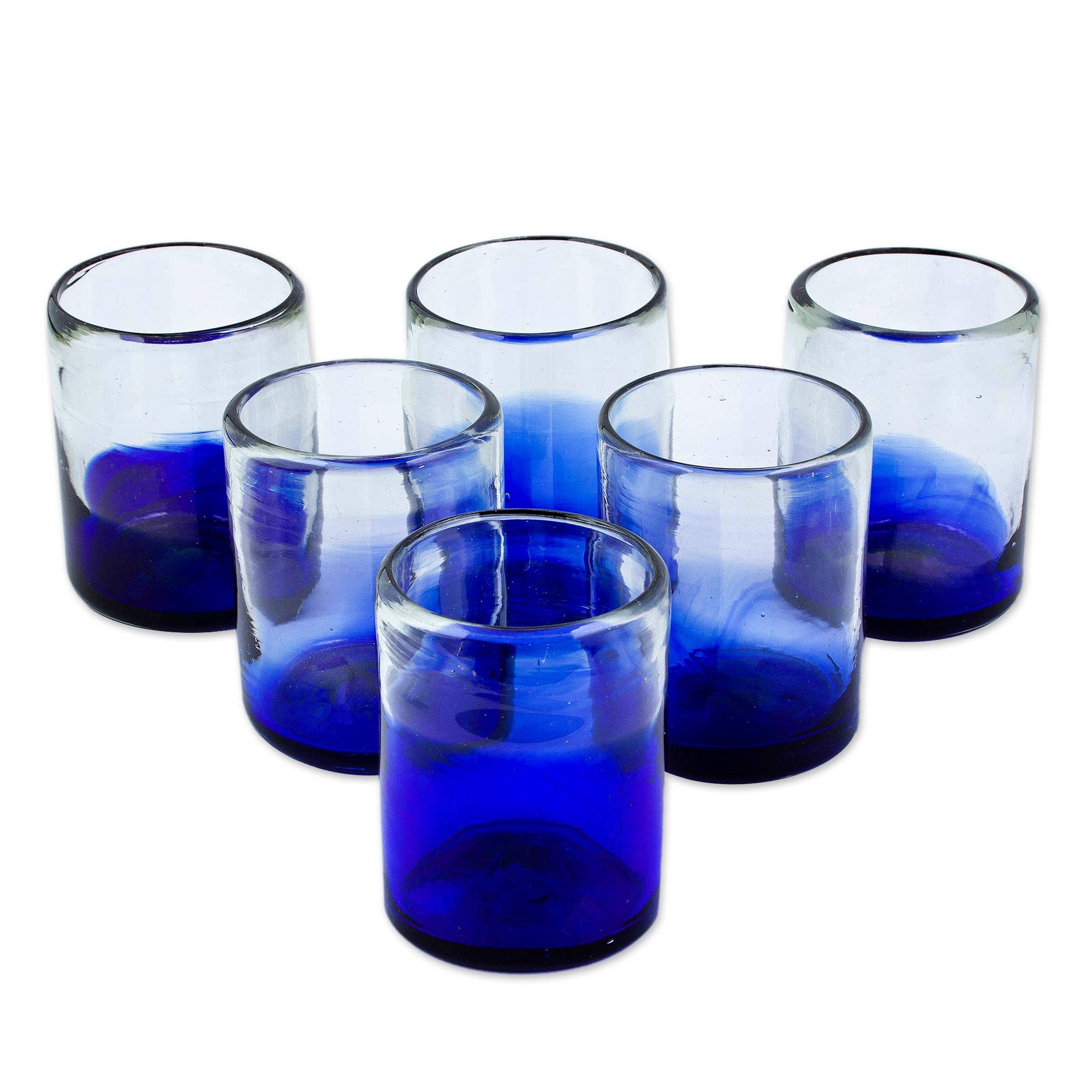 Jalisco Blue Juice Glass (Hand-Blown)
