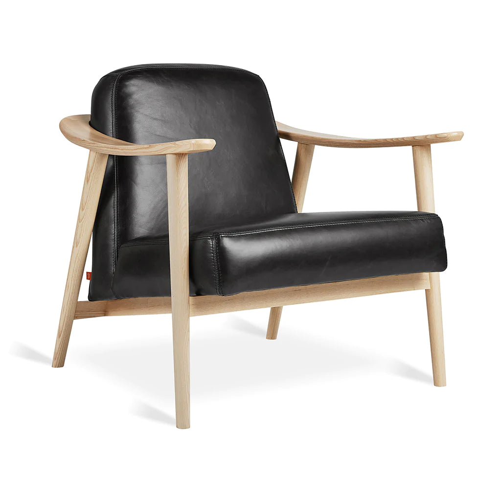 baltic chair saddle black leather ash natural full view