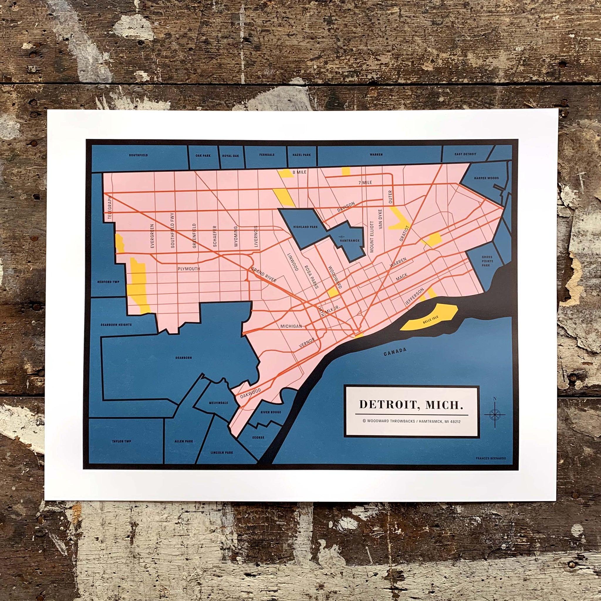 Detroit Map - Made in Detroit