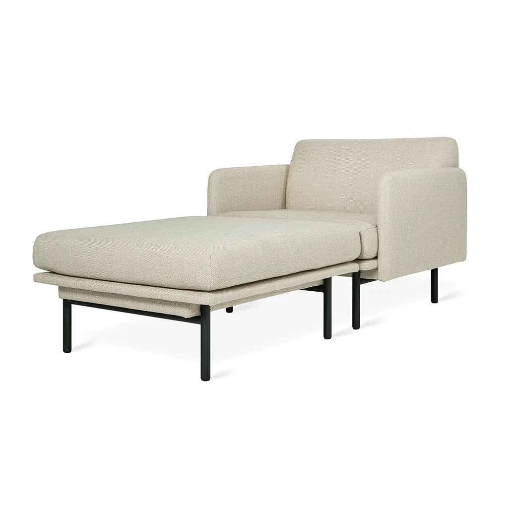 foundry chaise Andorra almond full view