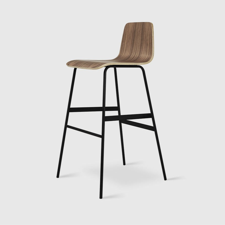 lecture bar stool walnut full view