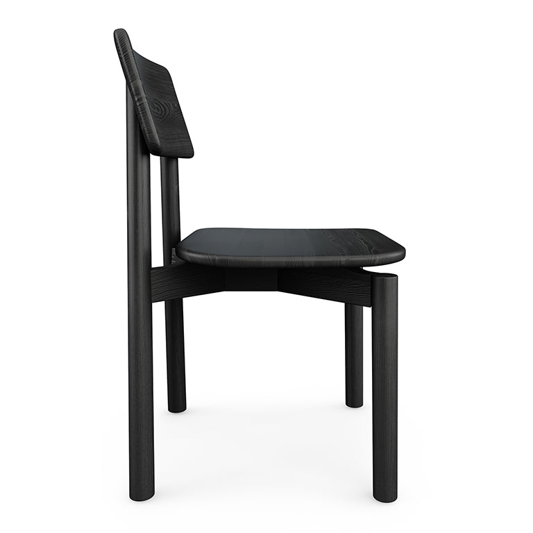 Ridley Dining Chair Black side view