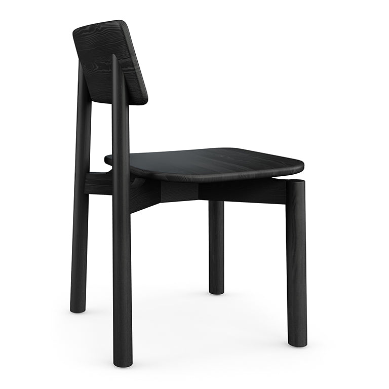 Ridley Dining Chair Black back 3/4