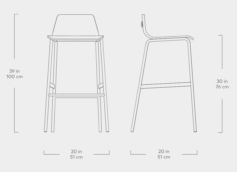 Lecture bar stool details 