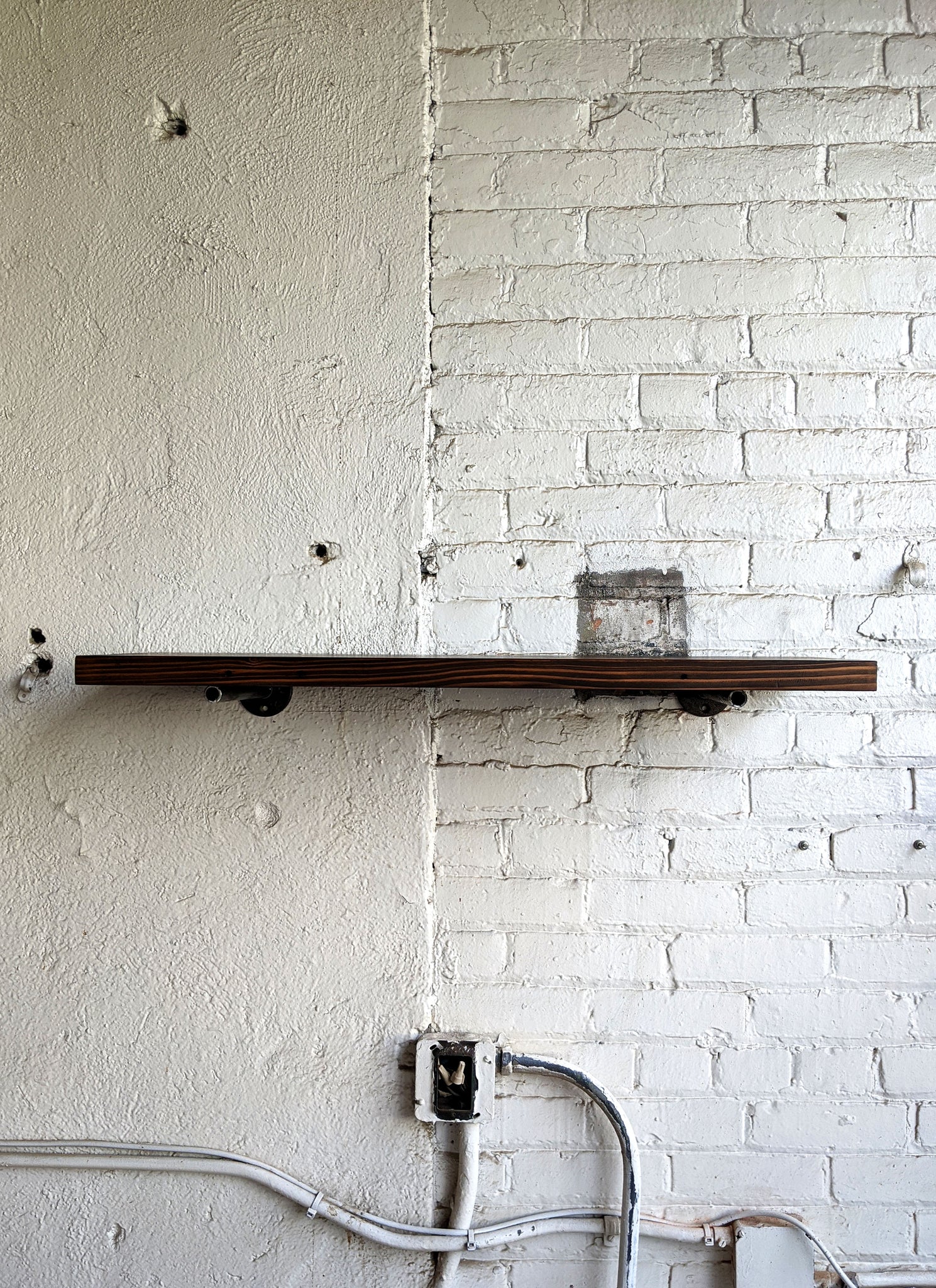 Perfect Brown Reclaimed Wood Shelf - Made in Detroit