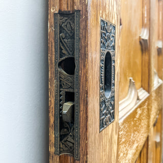 doors detail close up view reclaimed wood antique