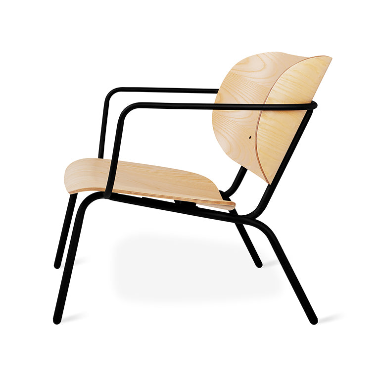 bantam chair lounge chair blond side view