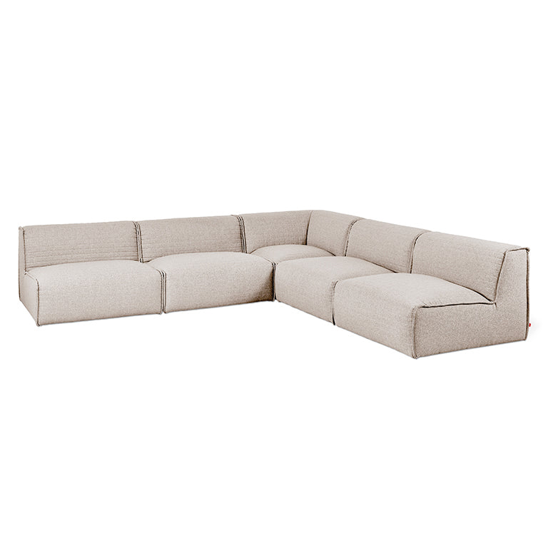 nexus 5 piece sectional parliament coffee full view