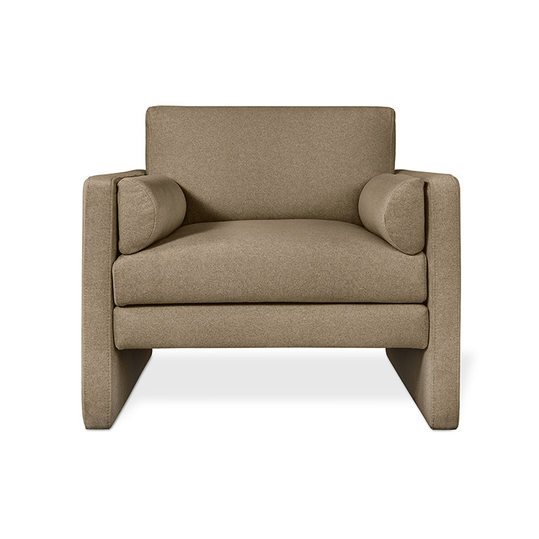 laurel accent chair marino mocha front view