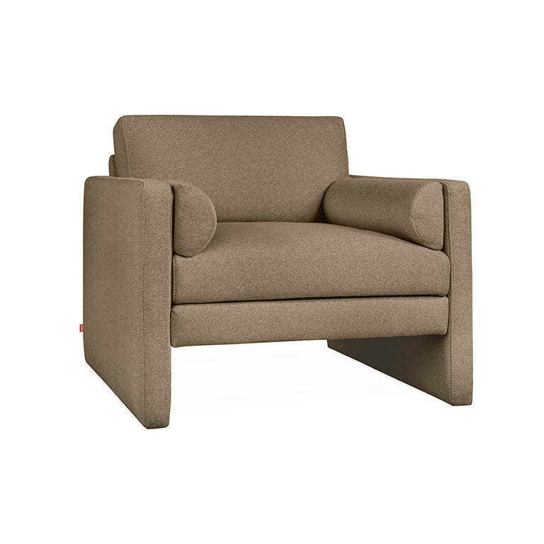 laural accent chair marino mocha front view