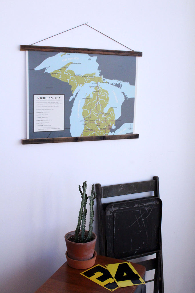 Michigan Map - Made in Detroit
