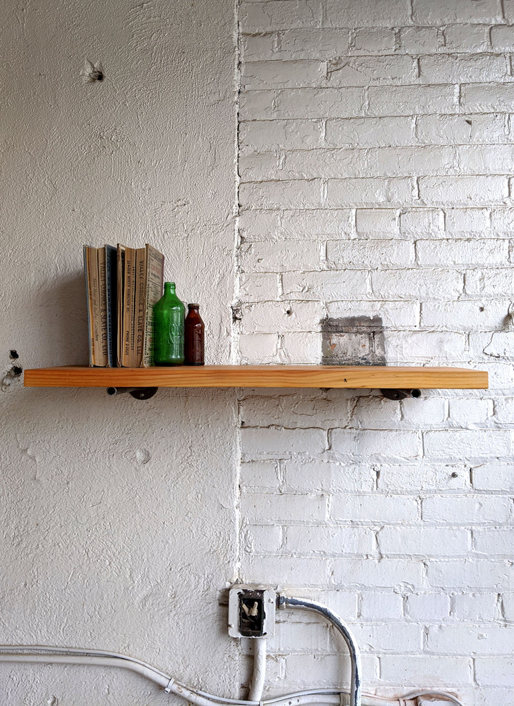Natural Reclaimed Wood Shelf - Made in Detroit